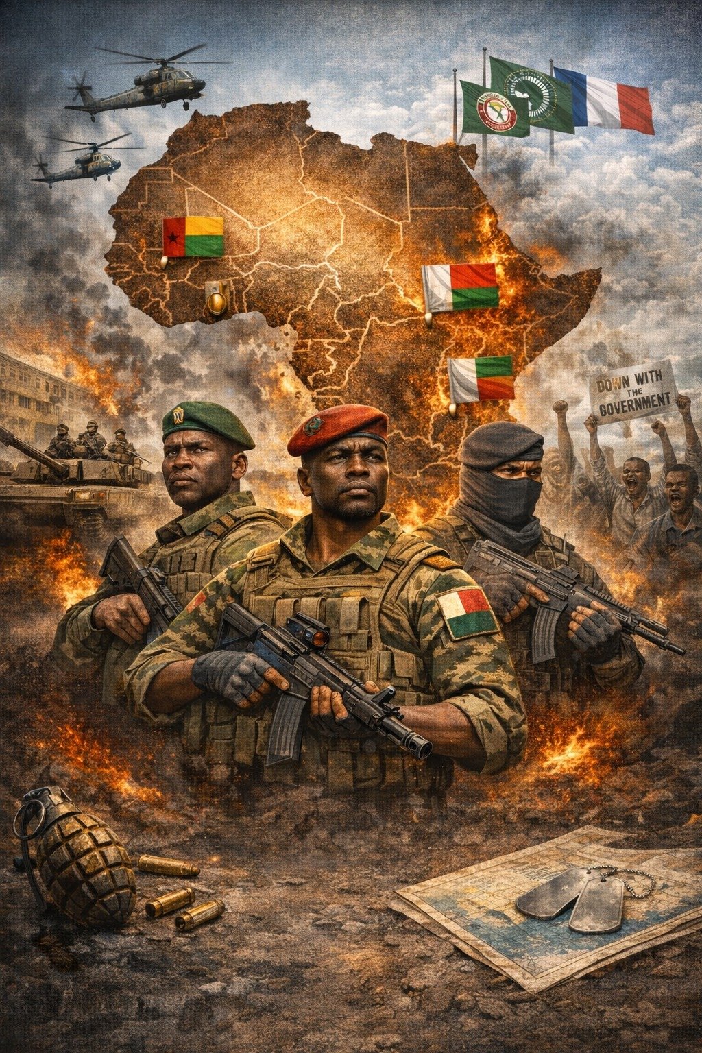 لعنة الانقلابات في إفريقيا: قراءة في موجة التدخلات العسكرية وتداعياتها الإقليمية (أكتوبر–ديسمبر 2025)